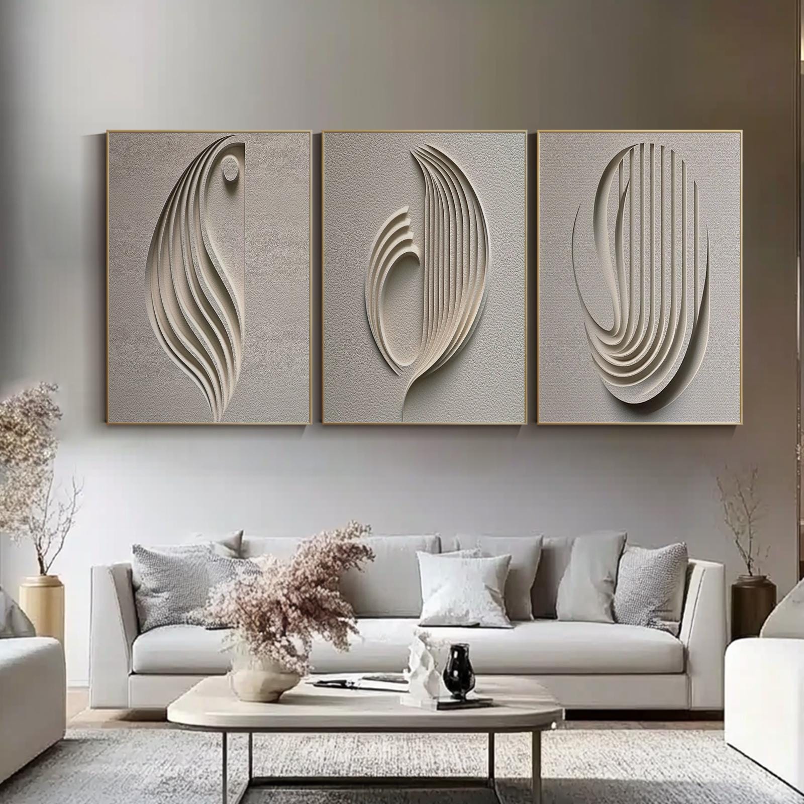 1pc 프레임리스 추상 3d 릴리프 중립 베이지 기하학 - Photography Geometry 리뷰 및 가격